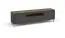 Mobile porta TV "Barbe" 23 | Nero opaco | Maniglie oro | 1 cassetto, 2 ante, 3 scomparti | 51,5 x 177 x 40 cm