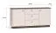 Madia "Omaha", color cashmere/rovere scuro Windmill, maniglie: metallo, 2 ante, 3 cassetti, 4 scomparti, Sistema "Soft-Close", 180 x 40 x 85 cm