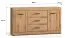 Madia "Athens" 04, 2 ante, 3 cassetti, rovere Evoke, maniglie: plastica, Sistema "Soft-Close", 160 x 40 x 85 cm
