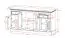 Cassettiera Gyronde 03 | Pino massiccio bianco/rovere | 85 x 167 x 45 cm | Stile country elegante