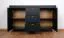 Credenza Barbe 17 nero opaco | Maniglie oro | 2 ante, 3 cassetti, 4 scomparti | Bordi ABS | 83,5 x 137 x 40 cm
