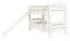 Letto a castello bianco con scivolo | 80 x 190 cm | Faggio massiccio | Divisibile | Easy Premium Line K27/n
