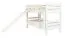 Letto a castello bianco con scivolo 90 x 190 cm | Faggio massello laccato | Divisibile in due letti | Easy Premium Line K28/n