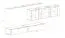 Pensile moderno Balestrand 262 nero/bianco | 150x340x40 cm | Ampio spazio contenitivo