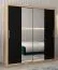 Armadio scorrevole con specchio Bisaurin 4B | Rovere Sonoma e wengé | 200 x 180 x 62 cm