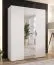 Armadio con ante a specchio "Zainab" 08, bianco, maniglie: cashmere, 1 anta, 2 scomparti, 2 barre appendiabiti, Sistema "Soft-Close", bordi in ABS, 150 x 52 x 202 cm