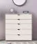 Cassettiera Pecini 01 | Bianco con dettagli neri | 5 cassetti | 95 x 90 x 40 cm