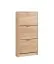 Scarpiera "Veliko" 02 | Rovere Sonoma | 3 ante a ribalta | Maniglie grigie | 119 x 58 x 18 cm