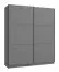 Armadio scorrevole Kule 02 grigio grafite | 6 scomparti | 1 barra appendiabiti | 210 x 179 x 62,5 cm