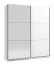 Armadio anta scorrevole con specchio Kule 06 | Bianco | 1 barra appendiabiti | 6 scomparti | 210 x 179 x 62,5 cm