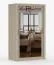 Armadio scorrevole Biokovo 06 | Rovere Sonoma con specchio | 2 ante | 7 scomparti | 215 x 120 x 64 cm