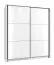 Armadio con ante scorrevoli Kule 03 | Bianco moderno | 6 scomparti | 1 barra appendiabiti | 210 x 179 x 62,5 cm