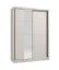 Armadio ad ante scorrevoli "Apatin" 08, color cashmere, 1 anta a specchio, 5 scomparti, 2 barre appendiabiti, 155 x 60 x 215,5 cm