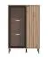 Set soggiorno completo 6 pezzi | Rovere Artisan e nero | Vetrine, mobile TV, mensola, cassettiera, tavolino | Finitura ABS
