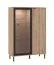 Set soggiorno completo 6 pezzi | Rovere Artisan e nero | Vetrine, mobile TV, mensola, cassettiera, tavolino | Finitura ABS
