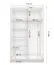 Armadio scorrevole "Rudawy" 09 | Bianco/Nero con Specchio | 2 Ante, 6 Scomparti, 1 Barra | 61 x 120 x 200 cm