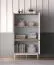 Credenza"Humboldt" 04, color cashmere/rovere Cremona, gambe: metallo, Sistema "Soft-Close", 4 ante, bordi in ABS, 92 x 40 x 156 cm