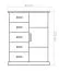 Cassettiera in pino massello laccato bianco | Design moderno | 123 x 80 x 40 cm | "Buteo 05"