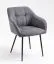 Sedia Maridi 253 grigio scuro | Design moderno | 81 x 57 x 61 cm | Gambe in metallo nero