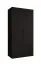 Armadio battente Korab 06 nero | 2 ante soft-close | 1 m larghezza | Maniglie nere