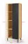 Scaffale "Zapopan" 138, color rovere Artisan/nero, gambe: metallo, 1 anta, 8 scomparti, funzione "push-to-open", 60 x 40 x 172 cm