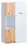 Armadietto per cameretta "Dennis" 05 | Frassino e bianco | 144 x 80 x 40 cm | Design moderno