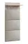 Set ingresso 3 pezzi "Sviland" | Rovere Wellington/Bianco | Cassettiera, Scarpiera con cuscino, Appendiabiti 4 ganci | Illuminazione LED