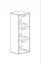 Pensile a muro Raudberg 32 nero | Apertura push-to-open | 126 x 40 x 29 cm | 3 scomparti | Design moderno