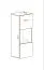 Pensile a muro Raudberg 32 nero | Apertura push-to-open | 126 x 40 x 29 cm | 3 scomparti | Design moderno