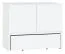 Cassettiera per cameretta Marincho 02 | 2 moduli, bianco/nero | 89 x 107 x 53 cm