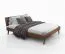 Letto alla francese Engordany 10 | Faggio massello laccato | Testiera inclusa | 140 x 200 cm | Color noce
