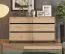 Cassettiera "Lapovo" 10, color rovere Artisan, gambe nere, 6 cassetti, bordi in ABS, 157 x 40 x 90 cm