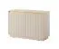 Cassettiera a due ante beige Finghall 05 | 71,6 x 103,5 x 39 cm | 4 scomparti | Soft-close | Frontale scanalato