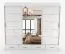 Armadio scorrevole "Lusatian" 27 bianco | 3 ante con specchio | 7 scomparti | 4 cassetti | 218x250x61 cm