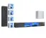 Parete soggiorno Volleberg 88 | Grigio/Bianco | LED blu | 150x280x40 cm | Design moderno