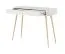 Toeletta "Sloughia" 15, bianco, frontale cannettato, maniglie e gambe: metallo, 1 cassetto, 78 x 100 x 38 cm