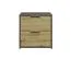 Set 2 comodini Dionysos 02 | Rovere Artisan e grigio grafite | 2 cassetti | Bordi ABS | 45,5 x 44 x 35 cm