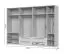 Armadio battente Neiafu 27 | Cashmere | 224 x 317 x 56 cm | 7 ante, 4 cassetti, 4 barre appendiabiti