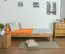 Letto singolo "Wooden Nature" 01, rovere massello, oliato - 100 x 200 cm (l x l)