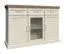 Soggiorno completo 5 pezzi stile country | Set G "Badile" | Bianco pino e marrone | Design accogliente
