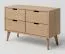 Cassettiera Aurornis 34 in rovere massiccio naturale | Design moderno | 64 x 96 x 40 cm