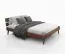 Camera da letto - Set O "Engordany", color noce, faggio massello, 5 pz, faggio massiccio, laccato, 1 letto matrimoniale, 2 comodini, 1 cassettiera, 1 armadio