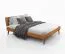 Camera da letto completa - Set H "Engordany", 5 pz, color rovere rustico, faggio massello, laccato, 1 letto king size, 2 comodini, 1 cassettiera, 1 armadio