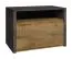 Comodino Selun 22 | Rovere marrone scuro/grigio | 45 x 50 x 43 cm | Design moderno, 1 cassetto