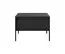 Tavolino nero Balta 12 | Design moderno e semplice | Gambe in metallo | Apertura a pressione | 48 x 68 x 68 cm