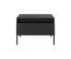 Tavolino nero Balta 12 | Design moderno e semplice | Gambe in metallo | Apertura a pressione | 48 x 68 x 68 cm
