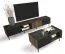 Mobile TV Mairenke 08 | Noce e nero opaco | 47 x 200 x 40 cm | Design moderno e robusto