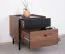 Comodino Mairenke 12, colore: noce / nero opaco - Dimensioni: 50 x 42 x 40 cm (A x L x P)