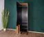 Armadio moderno "Slatina" 48 | Rovere naturale e nero | Parzialmente massello | 203 x 56 x 63 cm