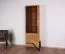 Vetrina Kastav 08, colore: rovere / nero, semisolida, cerniera a destra - 201 x 62 x 40 cm (A x L x P)